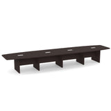 OS Laminate Expandable Boat Shaped Conference Table with Slab Base - 17.9' | OSCB18