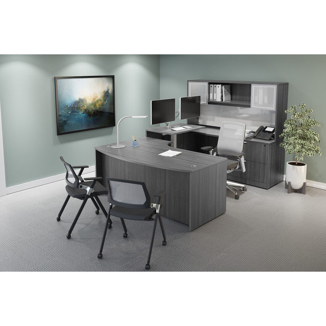 OS Laminate Bow Front Desk Shell with Right Corner Extension | PL177R