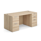 OS Laminate Double Full Pedestal Desk - 66'' x 30'' | DBLFDPL102
