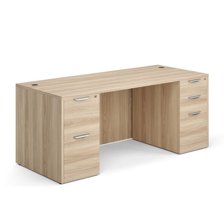 OS Laminate Double Full Pedestal Desk - 71'' x 30''  | DBLFDPL105|