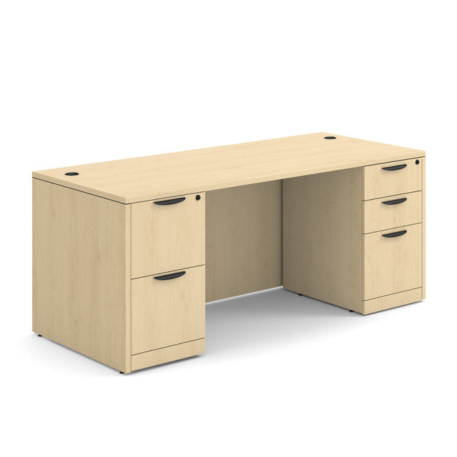 OS Laminate Double Full Pedestal Desk - 71'' x 30''  | DBLFDPL105|