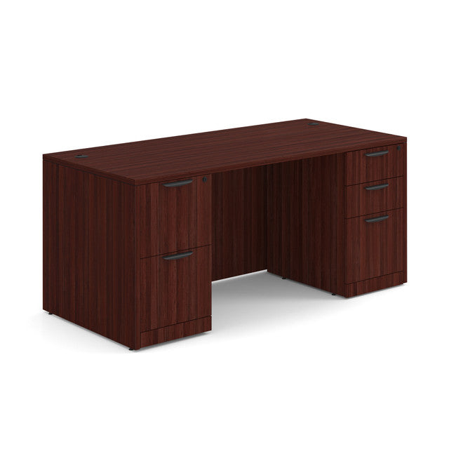 OS Laminate Double Full Pedestal Desk - 66'' x 30'' | DBLFDPL102