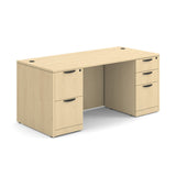 OS Laminate Double Full Pedestal Desk - 66'' x 30'' | DBLFDPL102