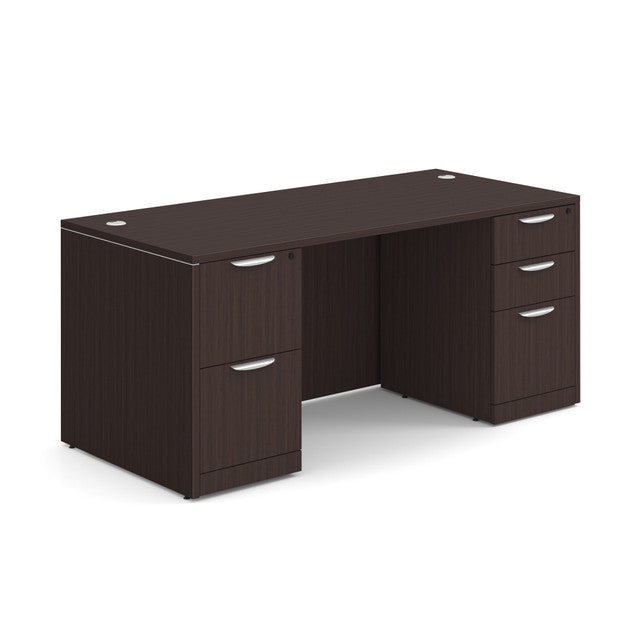 OS Laminate Double Full Pedestal Desk - 66'' x 30'' | DBLFDPL102