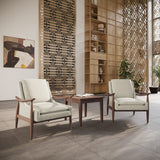 OS Mira Wood Arm Upholstered Lounge Chair | OSRL3001