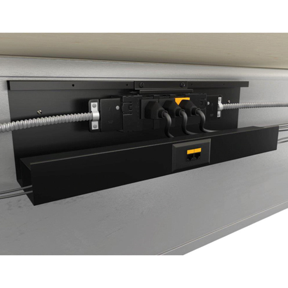 OS Modular Electric System Power Trough with Cover - 18" | OSTPC18BK