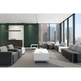 OS Laminate Pedestal Tables Metal 4 Leg Base | OS9998SI