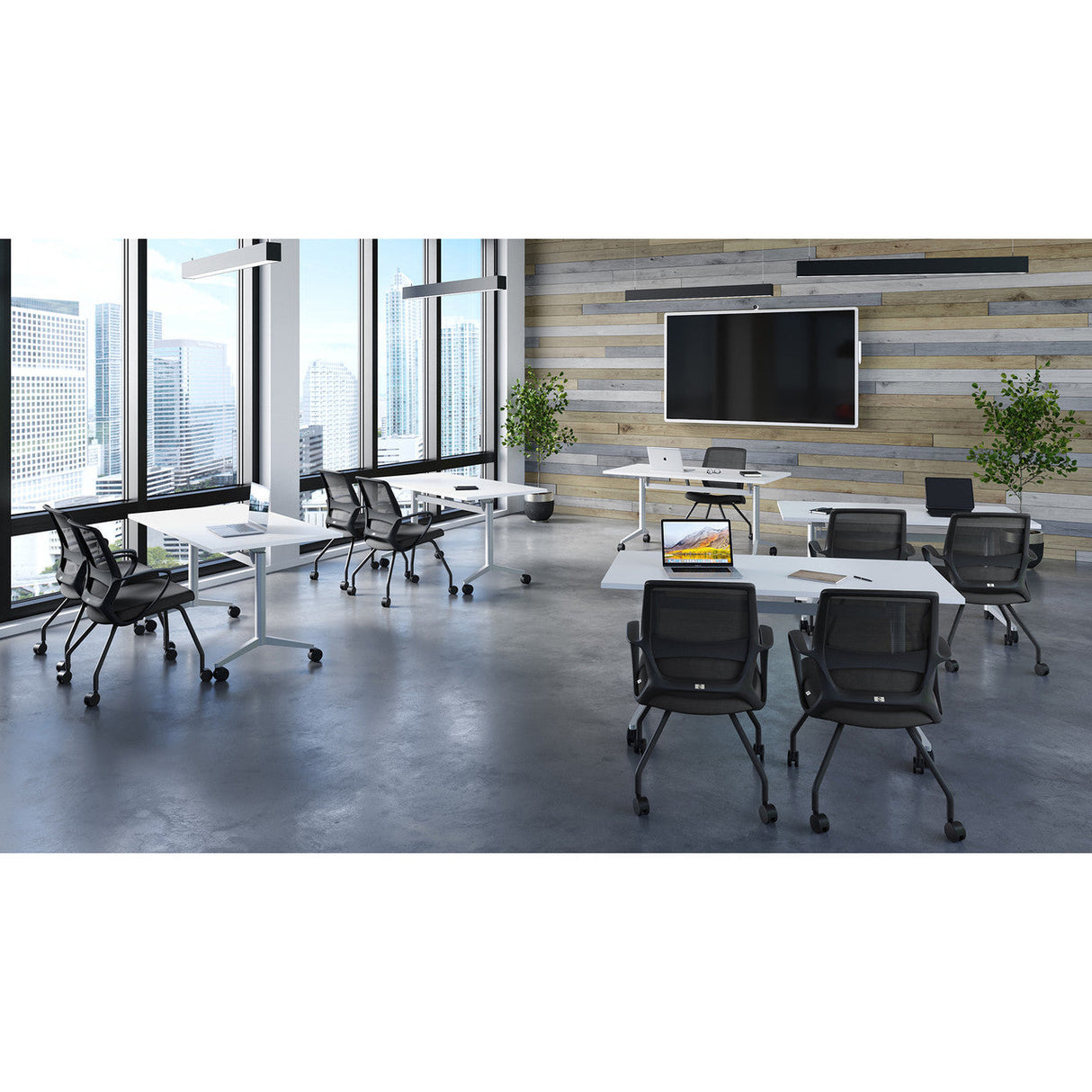 OS Training Tables Setup with T-Flip Top Table Leg | OSTYP326