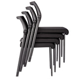 Oslo Mesh Back Armless Stacking Guest Chair with Black Frame | 606MM