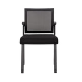 Oslo Mesh Back Armless Stacking Guest Chair with Black Frame | 606MM