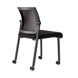 Oslo Mesh Back Armless Stacking Guest Chair with Black Frame | 606MM