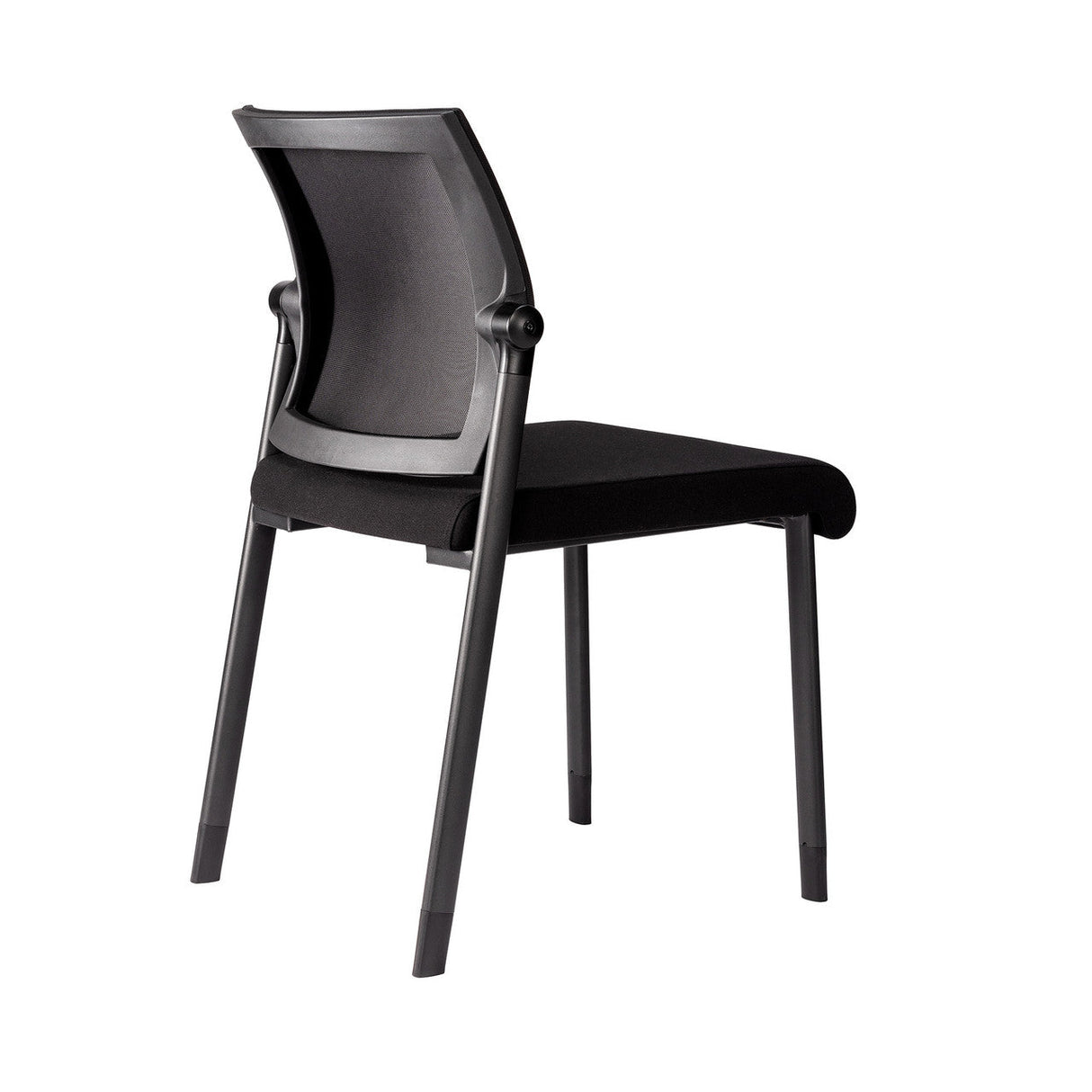 Oslo Mesh Back Armless Stacking Guest Chair with Black Frame | 606MM