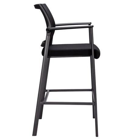 Oslo Mesh Back Stool with Arms and Black Frame | 607MMFBK