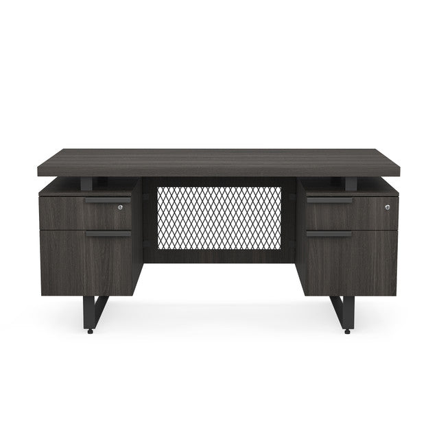 Palisades Double Pedestal Desk - 60" x 30" | EV6030DPGG