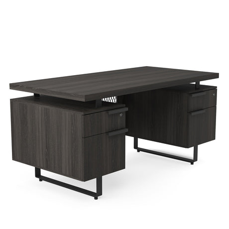 Palisades Double Pedestal Desk - 60" x 30" | EV6030DPGG