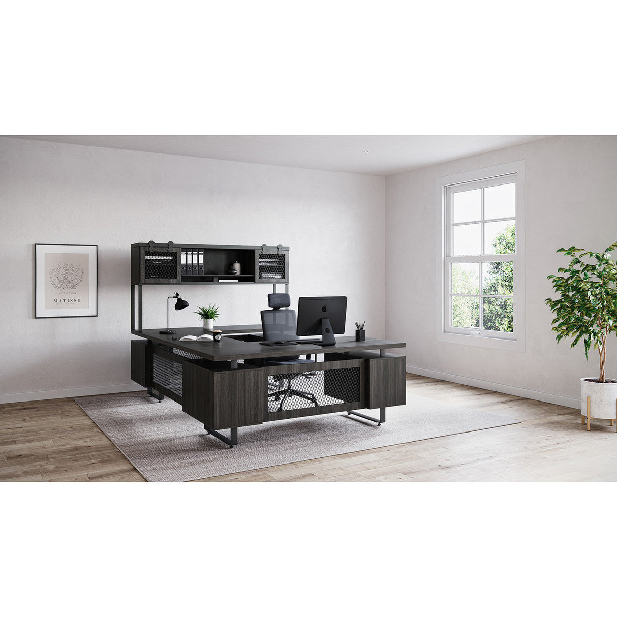 Palisades 72" x 30" U Shaped Desk with Hutch | PALISADES5GG