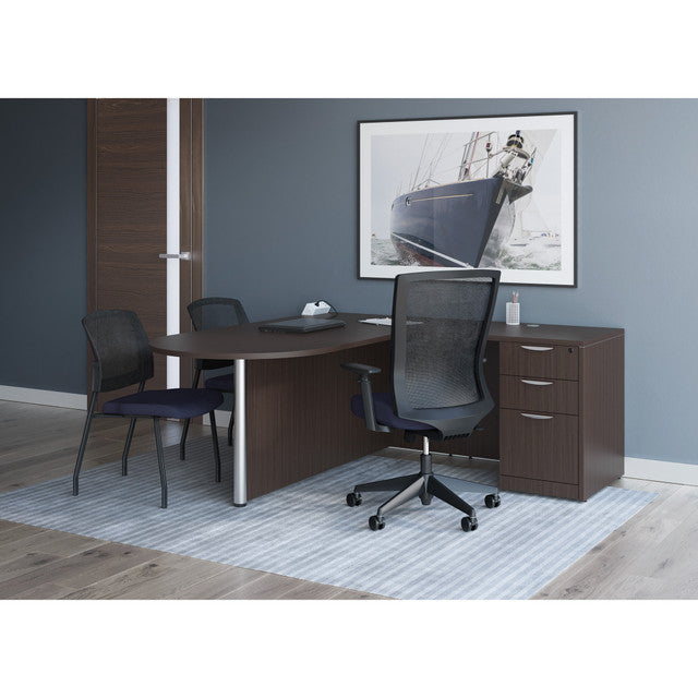 Parson Armless Micro Mesh Back Side Chair - Fabric Seat | 3129GNSF