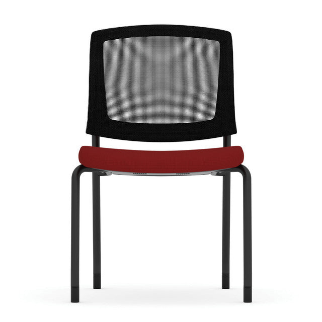 Parson Armless Micro Mesh Back Side Chair - Fabric Seat | 3129GNSF