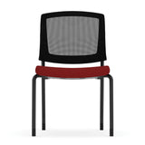 Parson Armless Micro Mesh Back Side Chair - Fabric Seat | 3129GNSF