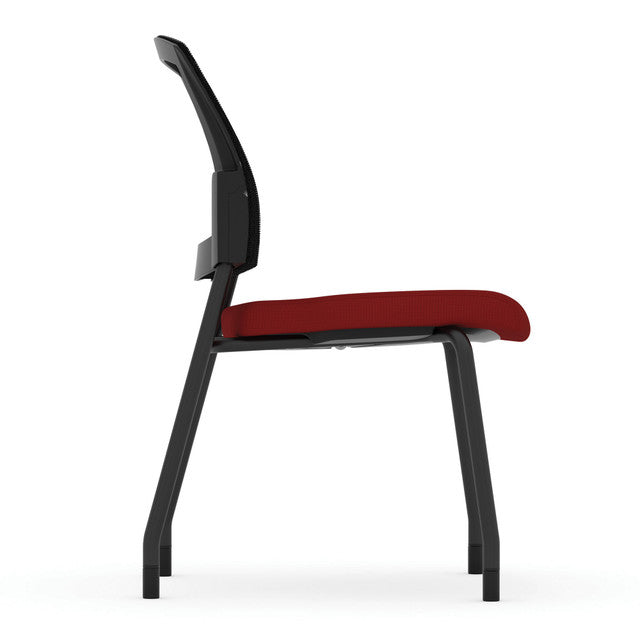 Parson Armless Micro Mesh Back Side Chair - Fabric Seat | 3129GNSF