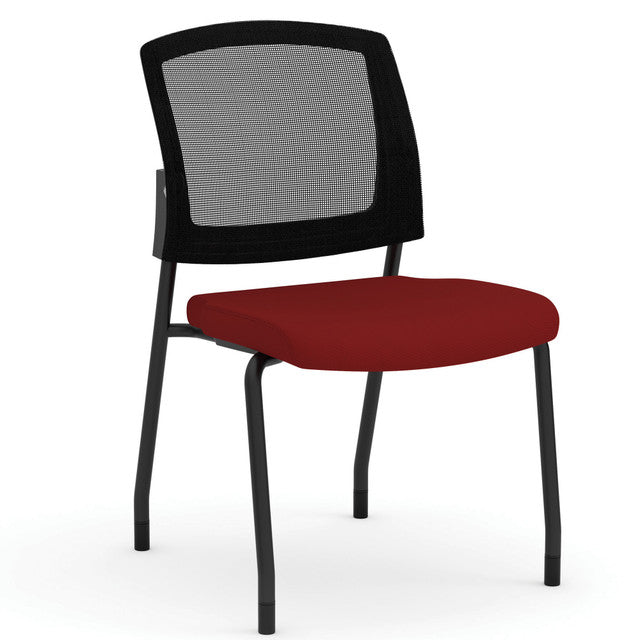 Parson Armless Micro Mesh Back Side Chair - Fabric Seat | 3129GNSF