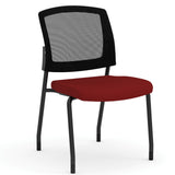 Parson Armless Micro Mesh Back Side Chair - Fabric Seat | 3129GNSF