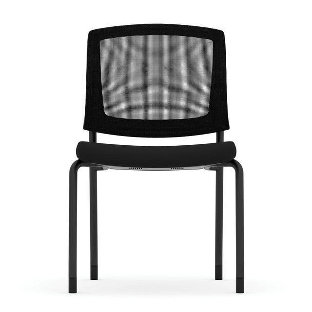 Parson Armless Micro Mesh Back Side Chair - Fabric Seat | 3129GNSF
