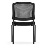 Parson Armless Micro Mesh Back Side Chair - Fabric Seat | 3129GNSF