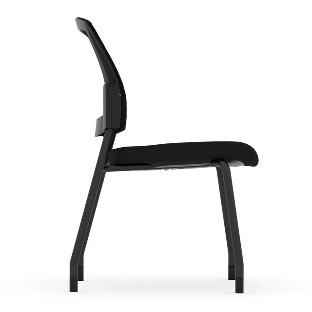 Parson Armless Micro Mesh Back Side Chair - Fabric Seat | 3129GNSF