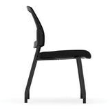 Parson Armless Micro Mesh Back Side Chair - Fabric Seat | 3129GNSF