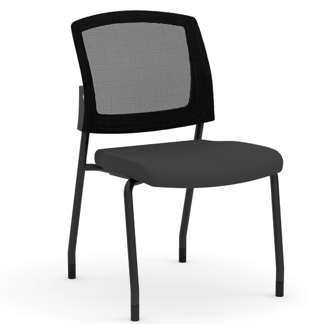 Parson Armless Micro Mesh Back Side Chair - Fabric Seat | 3129GNSF