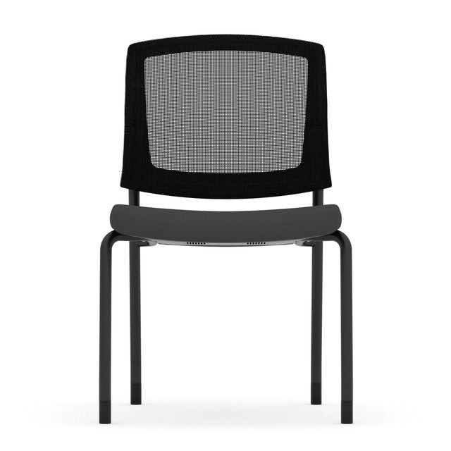 Parson Armless Micro Mesh Back Side Chair - Fabric Seat | 3129GNSF
