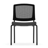 Parson Armless Micro Mesh Back Side Chair - Fabric Seat | 3129GNSF
