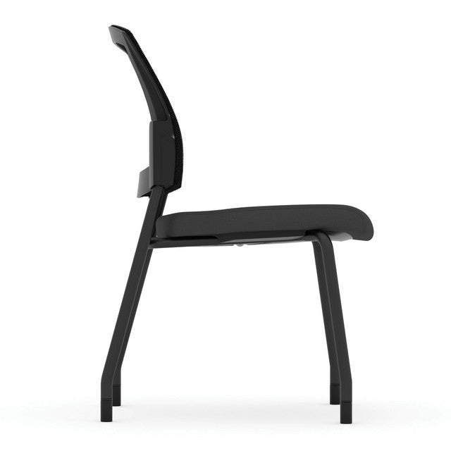 Parson Armless Micro Mesh Back Side Chair - Fabric Seat | 3129GNSF