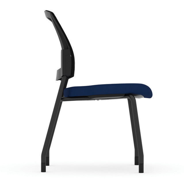 Parson Armless Micro Mesh Back Side Chair - Fabric Seat | 3129GNSF