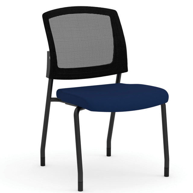 Parson Armless Micro Mesh Back Side Chair - Fabric Seat | 3129GNSF
