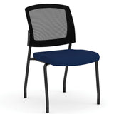 Parson Armless Micro Mesh Back Side Chair - Fabric Seat | 3129GNSF