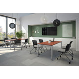 Perch Armless Nesting Chair with Casters & Titanium Frame | 3274TNSABK