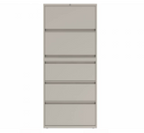 Prime™ 69.6"H Five Drawer Lateral File Cabinet, Posting Shelf, 30"W x 18"D - Two Receding, Three Fixed Front | GULF51G1830P