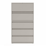 Prime™ 65.6"H Five Drawer Lateral File Cabinet, 30"W x 18"D - One Receding, Four Fixed Front | GULF50P1830P