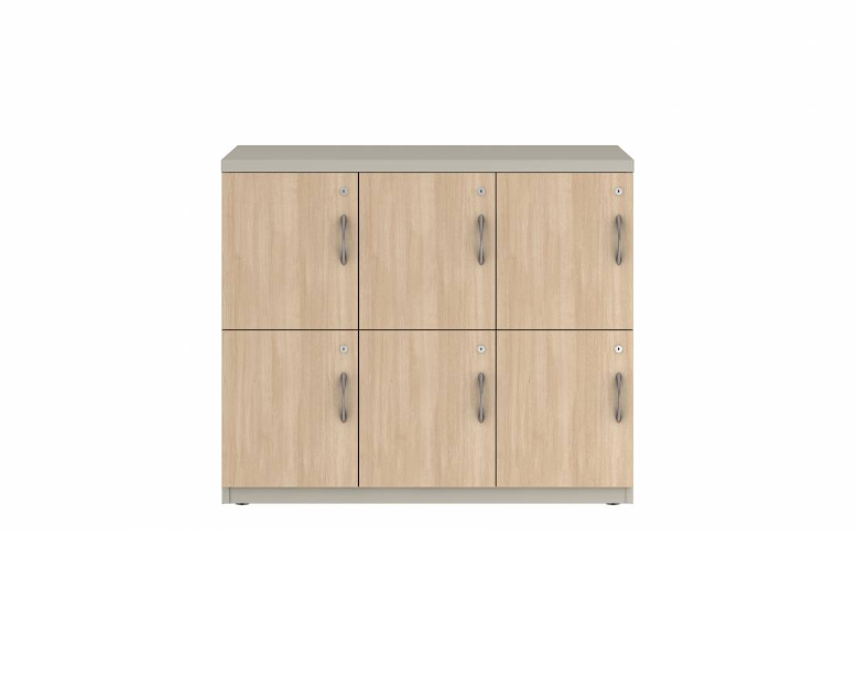 Prime™ 35.2"H Triple Column Locker, Two Rows, 42"W x 18"D, Laminate Doors - Left Opening   |  GUTTSF235S42LL