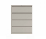 Prime™ 49.6"H Four Drawer Lateral Filing Cabinet, 36"W x 18"D - Fixed Front | GULF40G1836P