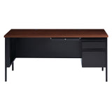 Raleigh 66"W Single Right Pedestal Metal Desk | OSSP6630