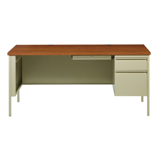Raleigh 66"W Single Right Pedestal Metal Desk | OSSP6630