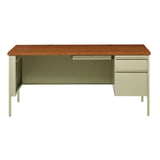 Raleigh 66"W Single Right Pedestal Metal Desk | OSSP6630