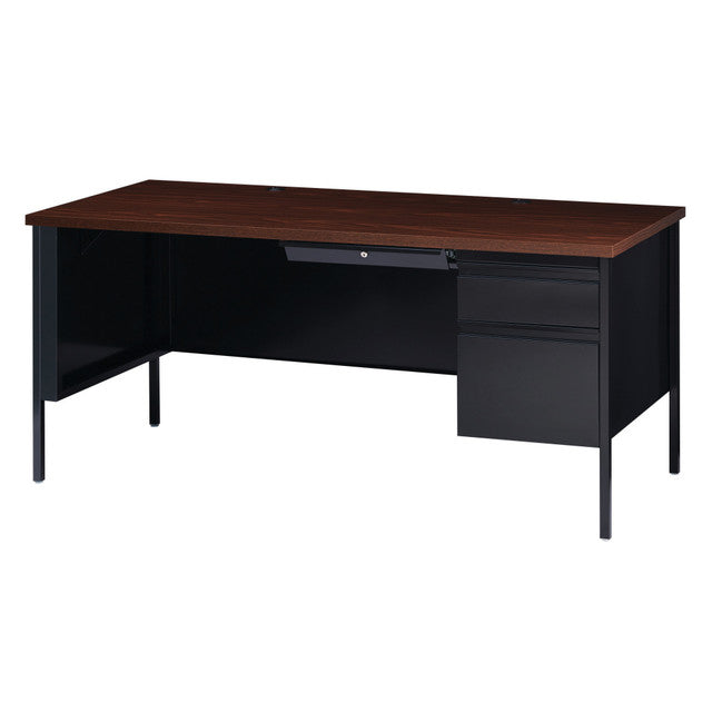 Raleigh 66"W Single Right Pedestal Metal Desk | OSSP6630