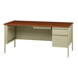 Raleigh 66"W Single Right Pedestal Metal Desk | OSSP6630