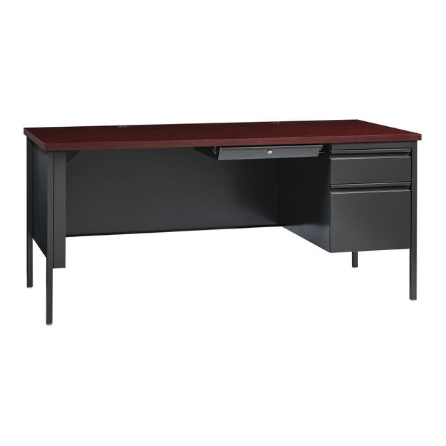 Raleigh 66"W Single Right Pedestal Metal Desk | OSSP6630