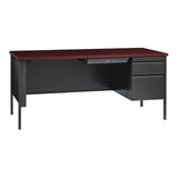 Raleigh 66"W Single Right Pedestal Metal Desk | OSSP6630