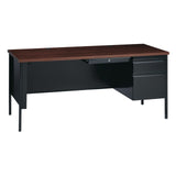 Raleigh 66"W Single Right Pedestal Metal Desk | OSSP6630